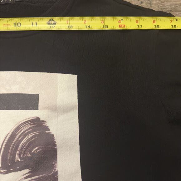 Qilo NYC Graphic Crewneck Sweatshirt Black Cotton Long Sleeve Size L Urban - Picture 6 of 9